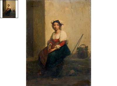 Jeune napolitaine pensive
