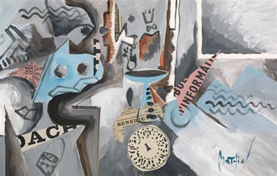 Composition cubiste by Gregoire Mathias - Auction record, sale price, and art valuation. Compare with similar artists and explore comparable artworks.
