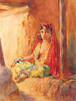 JEUNE FILLE AU VOILE ROUGE
