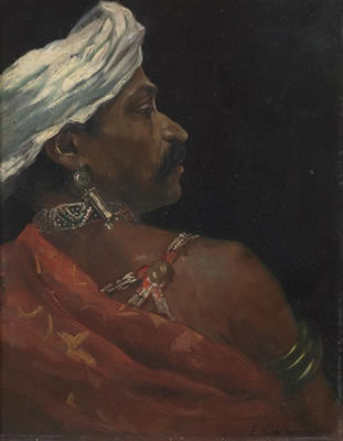 PORTRAIT D'UN DIGNITAIRE AU TURBAN BLANC