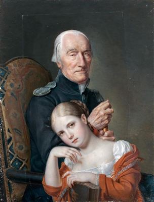 Portrait d'un ancien capitaine chevalier de l'Ordre de Saint Louis âgé de 70 ans avec sa petite fille by Jean Francois - Auction record, sale price, and art valuation. Compare with similar artists and explore comparable artworks.