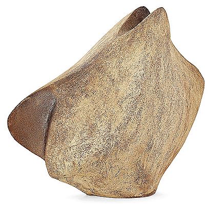 Grande sculpture de forme libre en terre chamottée