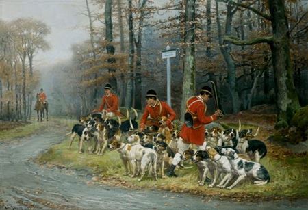 Ecoutant les chiens d'attaque, probablement en foret de fontainebleau by Jules-Bertrand Gelibert - Auction record, sale price, and art valuation. Compare with similar artists and explore comparable artworks.