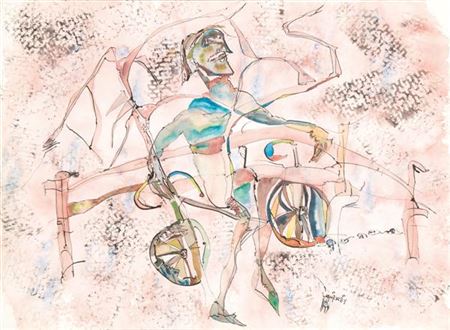 Le cycliste, 1984 by Charles Keeling Lassiter - Auction record, sale price, and art valuation. Compare with similar artists and explore comparable artworks.