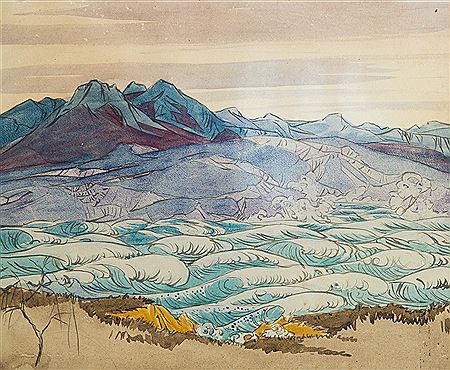 Paysage de Crimée. 1916-1917