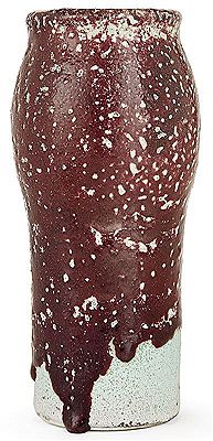 A spectacular baluster enamelled porcelaneous stoneware vase