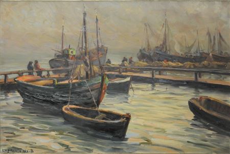 ``Le Crotoy``, fishing boats & moorings