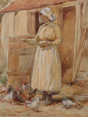 Feeding time by James Edgar Mitchell - Auction record, sale price, and art valuation. Compare with similar artists and explore comparable artworks.