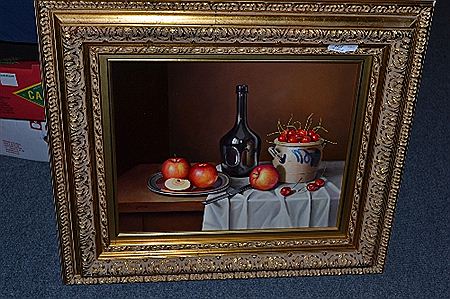 Still life by Andras Gombar - Auction record, sale price, and art valuation. Compare with similar artists and explore comparable artworks.