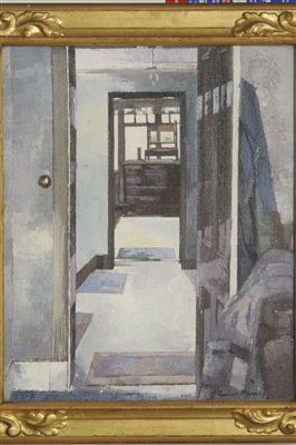 Interior scene, looking through a doorway by Graham Murray - Auction record, sale price, and art valuation. Compare with similar artists and explore comparable artworks.