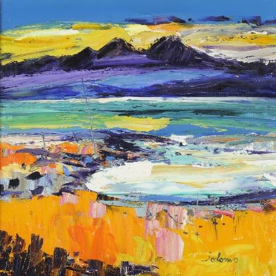``Storm - Paps of Jura from Loch Sween`` by John Lowrie Morrison - Auction record, sale price, and art valuation. Compare with similar artists and explore comparable artworks.