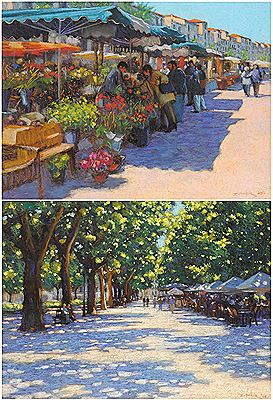 ``Saturday Morning Market, Pezanas`` ``Late Afternoon Light, Montpellier`` (2) by John Mackie - Auction record, sale price, and art valuation. Compare with similar artists and explore comparable artworks.