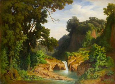 Sample artwork by Bernhard Fries (1820 - 1879), known for landscape and coastal scene painting, geometric figures - View similar artists and auction records