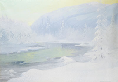 "Vinterkväll - Motiv från Högläkardalen i Jämtland"
