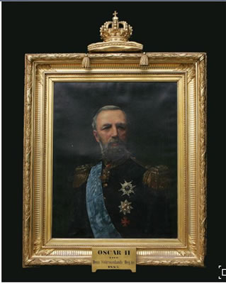 Porträtt av kung Oskar II