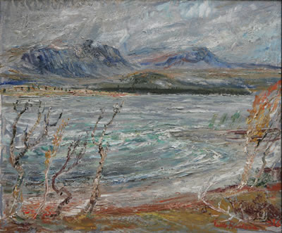 Fjällandskap med sjö. by Folke Ricklund - Auction record, sale price, and art valuation. Compare with similar artists and explore comparable artworks.