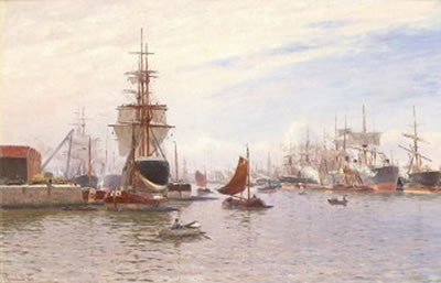 Amsterdams hamn by Johannes Martin Grimelund - Auction record, sale price, and art valuation. Compare with similar artists and explore comparable artworks.