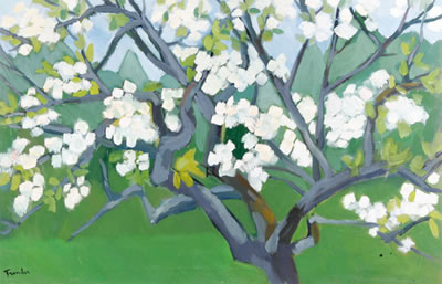 Blommande körsbärsträd by Helge Frender - Auction record, sale price, and art valuation. Compare with similar artists and explore comparable artworks.