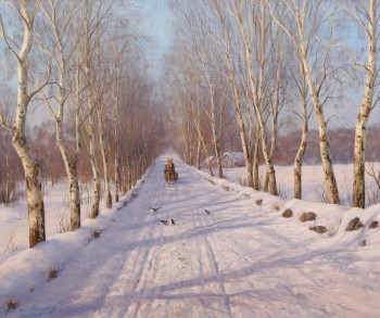 Sample artwork by Jens Christian Bennedsen (1893 - 1967), known for seasonal landscape paintings, forest scenes - View similar artists and auction records