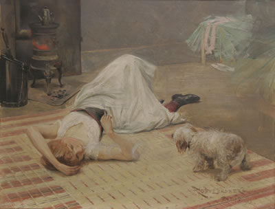 Rökande modell med hund by Robert Lundberg - Auction record, sale price, and art valuation. Compare with similar artists and explore comparable artworks.