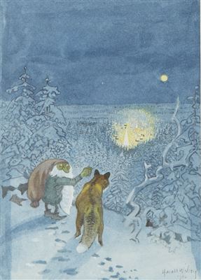 "Där du, Mäster räv. Där ser du den eviga julaftonens by...".