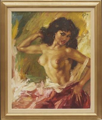 Romsk kvinna by Charles Antonio Roka - Auction record, sale price, and art valuation. Compare with similar artists and explore comparable artworks.