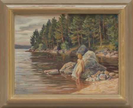 "Sjön Närsen i Floda, Dalarne" by Per Hilding Perjons - Auction record, sale price, and art valuation. Compare with similar artists and explore comparable artworks.