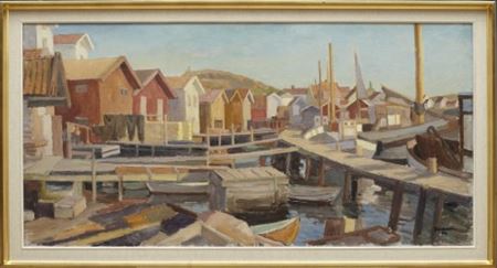 Långbrygga by Ellis Wallin - Auction record, sale price, and art valuation. Compare with similar artists and explore comparable artworks.