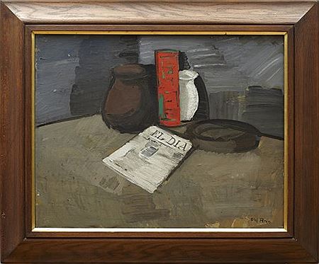 Nature morte med röd by Olof Aren - Auction record, sale price, and art valuation. Compare with similar artists and explore comparable artworks.