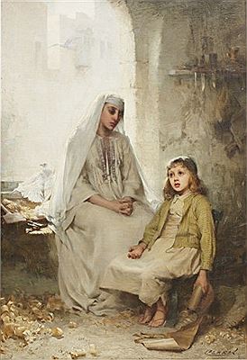 Mor och dotter by James Clark - Auction record, sale price, and art valuation. Compare with similar artists and explore comparable artworks.