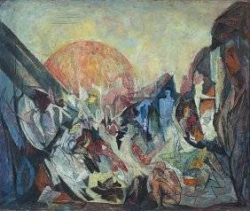 Sample artwork by Wesley Lea (1914 - 1981), known for abstract - View similar artists and auction records