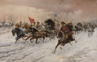 Troïka sous la neige