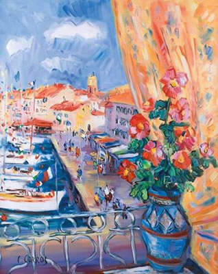 BALCON FLEURI À SAINT-TROPEZ