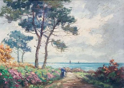 CHEMIN EN BORD DE MER PRÈS DE CONCARNEAU