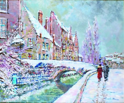 PASSAGE DE NEIGE À BRUGES by Henri Stenn - Auction record, sale price, and art valuation. Compare with similar artists and explore comparable artworks.