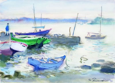 LES BATEAUX DE PÊCHE AMARRÉS