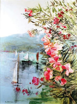 CORSE, LAURIERS EN BORD DE MER