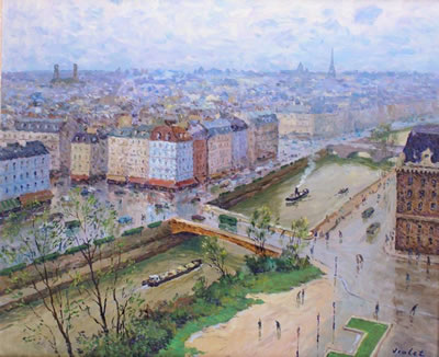 PARIS, LA SEINE ET LA CITÉ VUES DES TOURS DE NOTRE-DAME