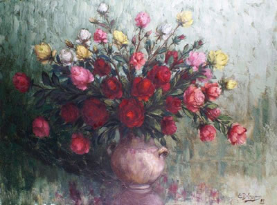 VASE DE PIVOINES