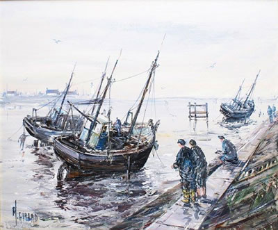 CHALUTIERS À MARÉE BASSE