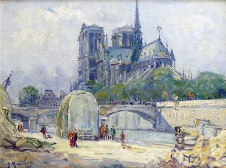 PARIS, LES QUAIS ET NOTRE-DAME, VUE DU CHEVET