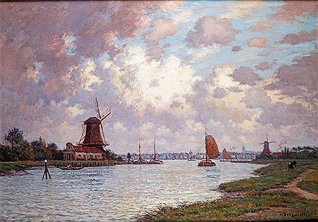 CANAL EN HOLLANDE DANS LES ENVIRONS DE DORTDRECHT by Victor Brugairolles - Auction record, sale price, and art valuation. Compare with similar artists and explore comparable artworks.