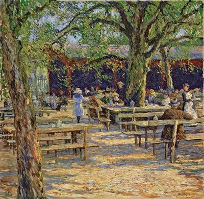 Sample artwork by Otto Eduard van Pippel (1878 - 1960), known for limpressionist genre scene painting in outdoor settings - View similar artists and auction records