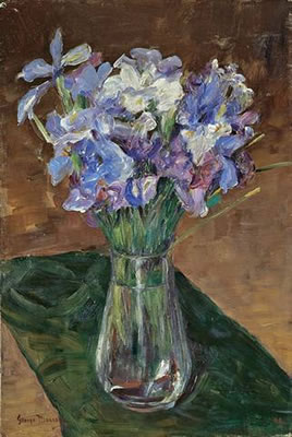 WEISSE UND BLAUE IRIS