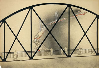 „SCHLEPPZUG UNTER DER BRÜCKE"