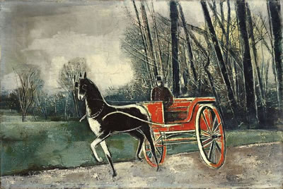 PFERD, KUTSCHER, KUTSCHER (ROTER WAGEN)