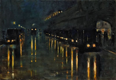 HOCHBAHNHOF BULOWSTRASSE BEI NACHT