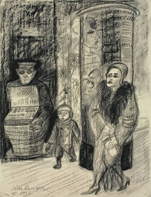 PASSANTEN UND LITFASSÄULE by Lea Langer-Grundig - Auction record, sale price, and art valuation. Compare with similar artists and explore comparable artworks.