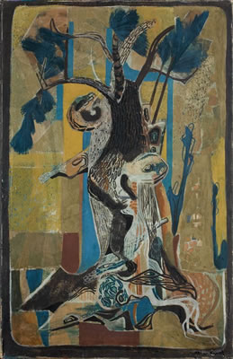 Sample artwork by Ari Walter Kampf (1894 - 1955), known for cubist painting - View similar artists and auction records
