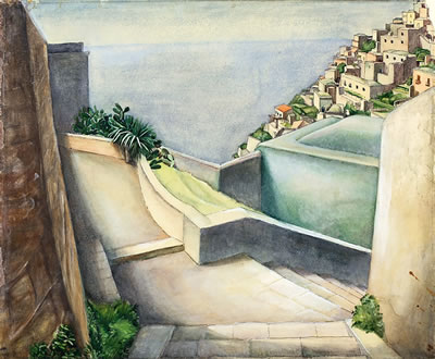 CAPRI III. TREPPE MIT BLICK ZUM MEER by Peter Foerster - Auction record, sale price, and art valuation. Compare with similar artists and explore comparable artworks.